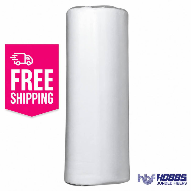 Hobbs Heirloom Bleached 80/20 Batting Roll — 108" x 30 Yards, White