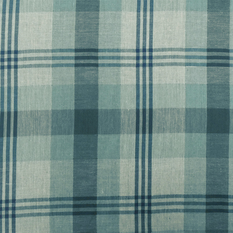 2 YD PC-Old Blue-Beige-Multi Plaid Cotton Double Weave Woven Fabric