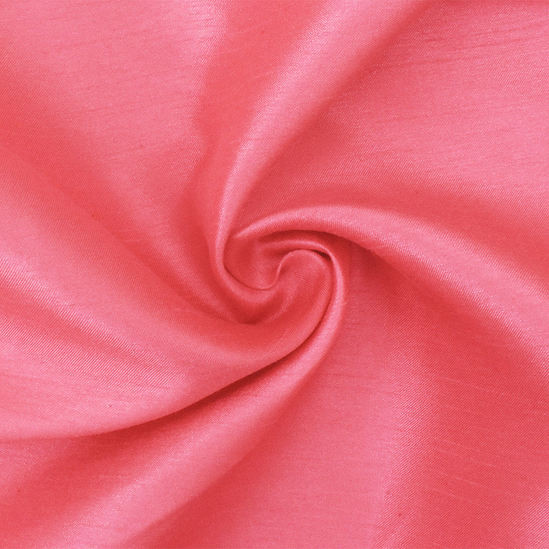 Hot Coral Pink Solid Poly Antique Satin Woven Fabric