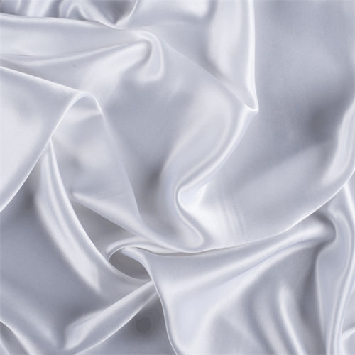 Runway Silks White Silk Charmeuse Fabric - Reorderable