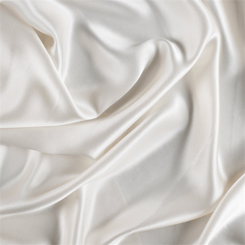 Runway Silks Eggshell Silk Charmeuse Fabric - Reorderable