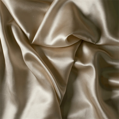 Runway Silks Beige Silk Charmeuse Fabric - Reorderable