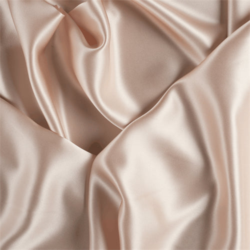 Runway Silks Pale Peach Silk Charmeuse Fabric - Reorderable