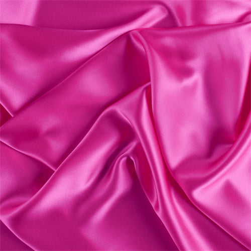 Runway Silks Hot Pink Silk Charmeuse Fabric - Reorderable