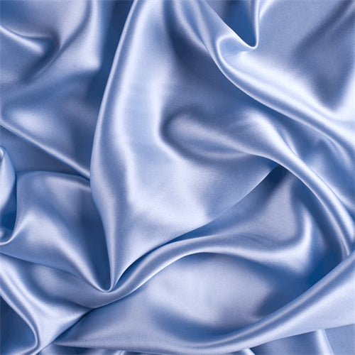 Runway Silks Sky Blue Silk Charmeuse Fabric - Reorderable