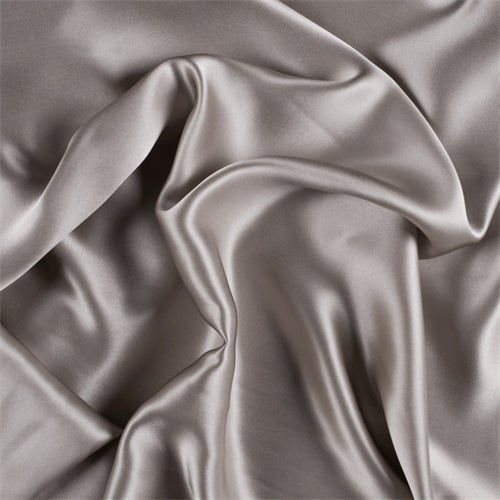 Runway Silks Light Taupe Silk Charmeuse Fabric - Reorderable