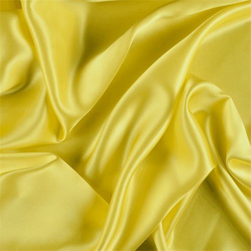 Runway Silks Bright Yellow Silk Charmeuse Fabric - Reorderable