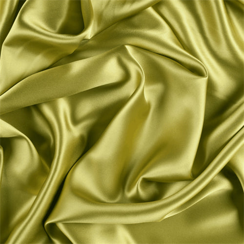 Runway Silks Chartreuse Silk Charmeuse Fabric - Reorderable