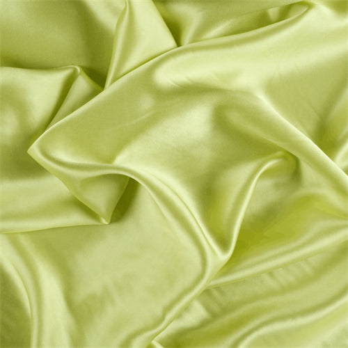 Runway Silks Light Lime Silk Charmeuse Fabric - Reorderable