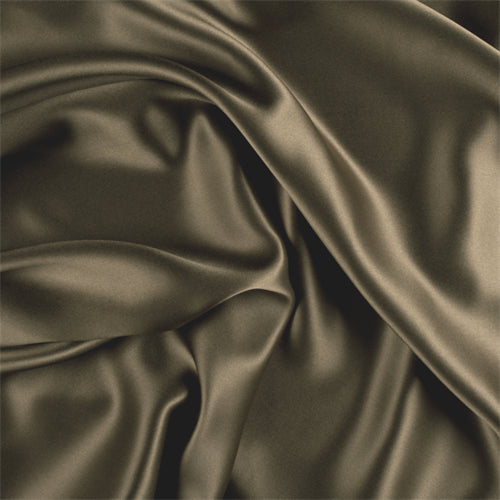 Runway Silks Moss Green Silk Charmeuse Fabric - Reorderable