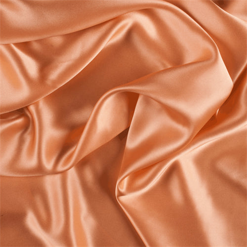 Runway Silks Light Orange Silk Charmeuse Fabric - Reorderable