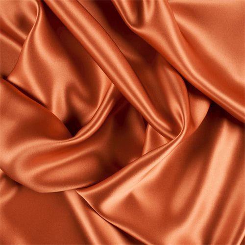 Runway Silks Orange Silk Charmeuse Fabric - Reorderable
