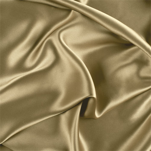 Runway Silks Golden Tan Silk Charmeuse Fabric - Reorderable