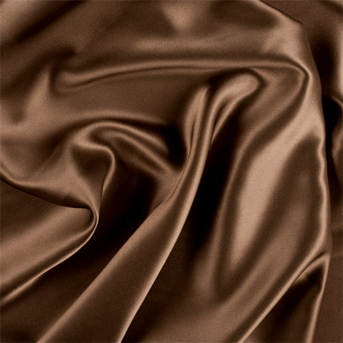Runway Silks Brown Silk Charmeuse Fabric - Reorderable
