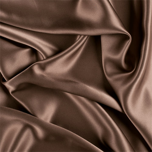 Runway Silks Latte Silk Charmeuse Fabric - Reorderable
