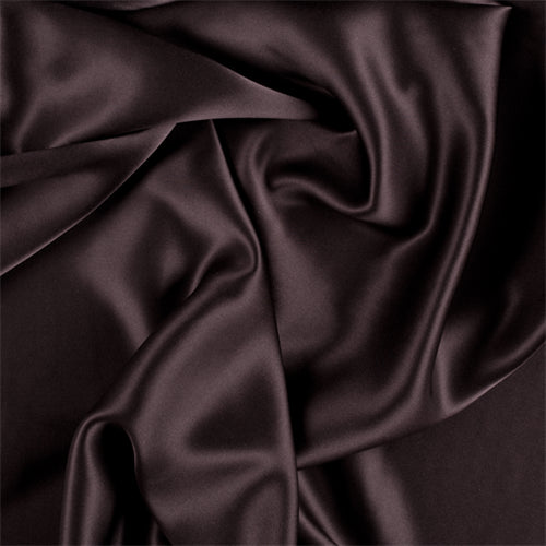 Runway Silks Espresso Silk Charmeuse Fabric - Reorderable