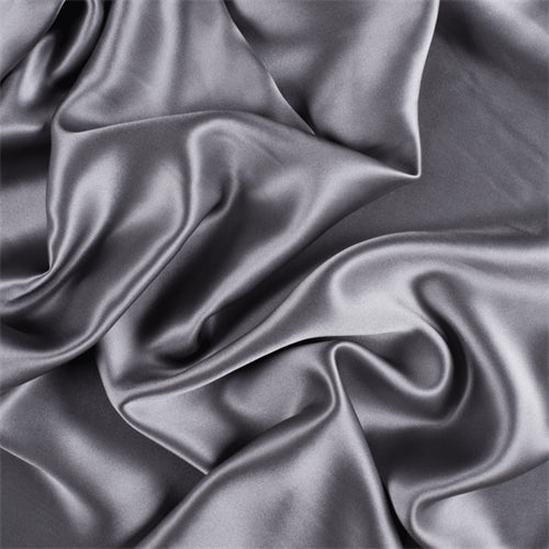 Runway Silks Silver Gray Silk Charmeuse Fabric - Reorderable