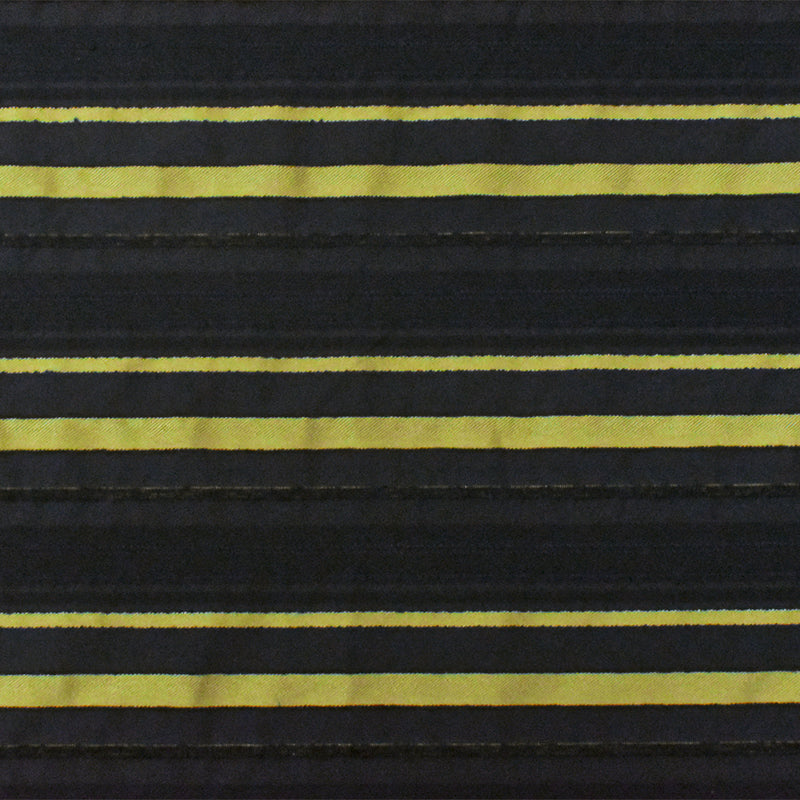 Night Black-Gold Stripe Stretch Shirting Woven Fabric