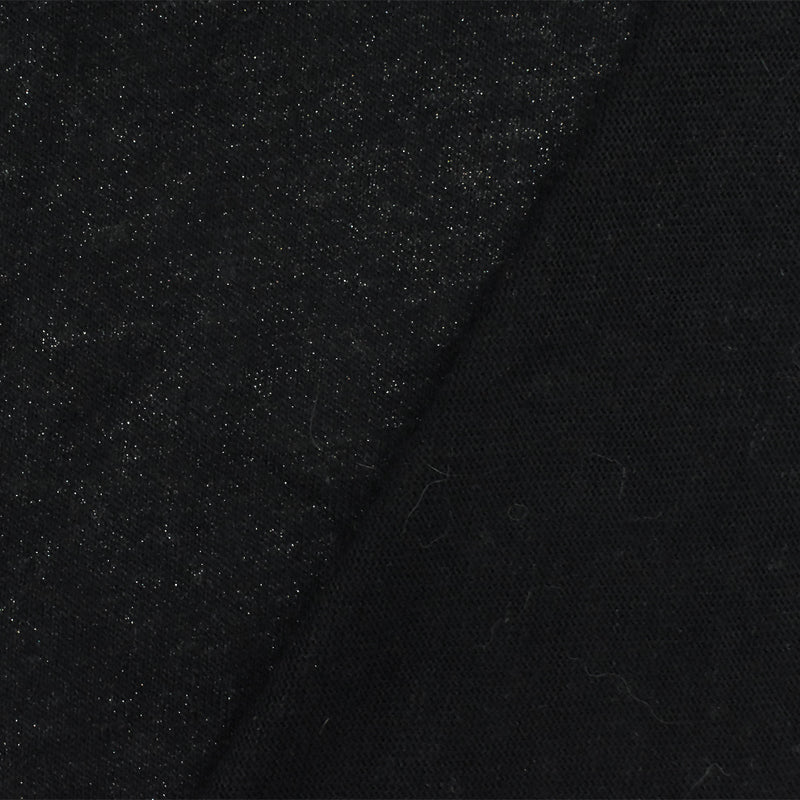 Mineral Black-Faded Silver Stretch Jersey Knit Fabric