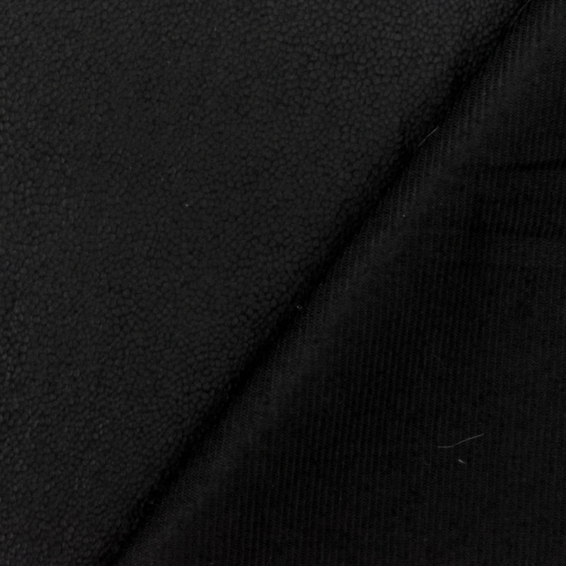 Fantastic Black Texture Pleather Texture Printed Knit Fabric