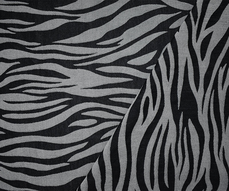 Black-White Rayon-Poly Dot Damask Woven Fabric