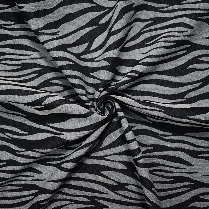 Black-White Rayon-Poly Dot Damask Woven Fabric