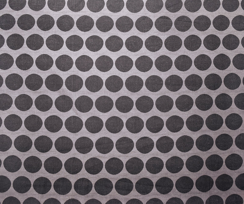 Gray-Black Rayon-Poly Dot Damask Woven Fabric
