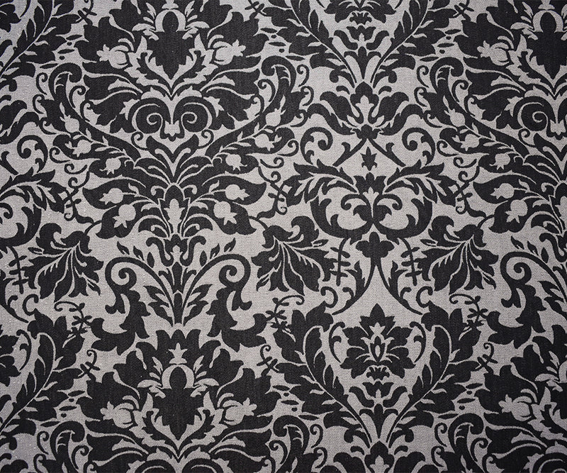 White-Black Rayon-Poly Dot Damask Woven Fabric