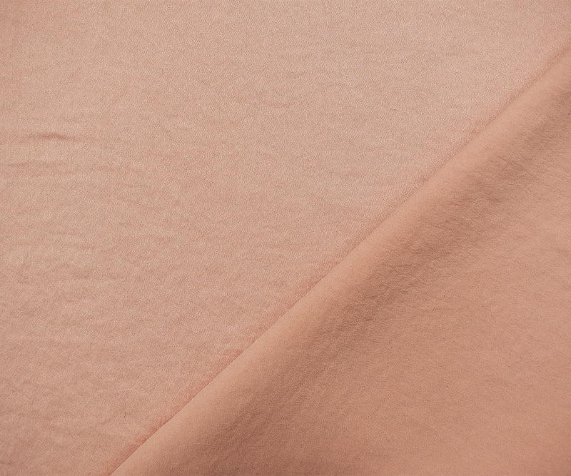 Peach Orange Poly Satin Woven Fabric