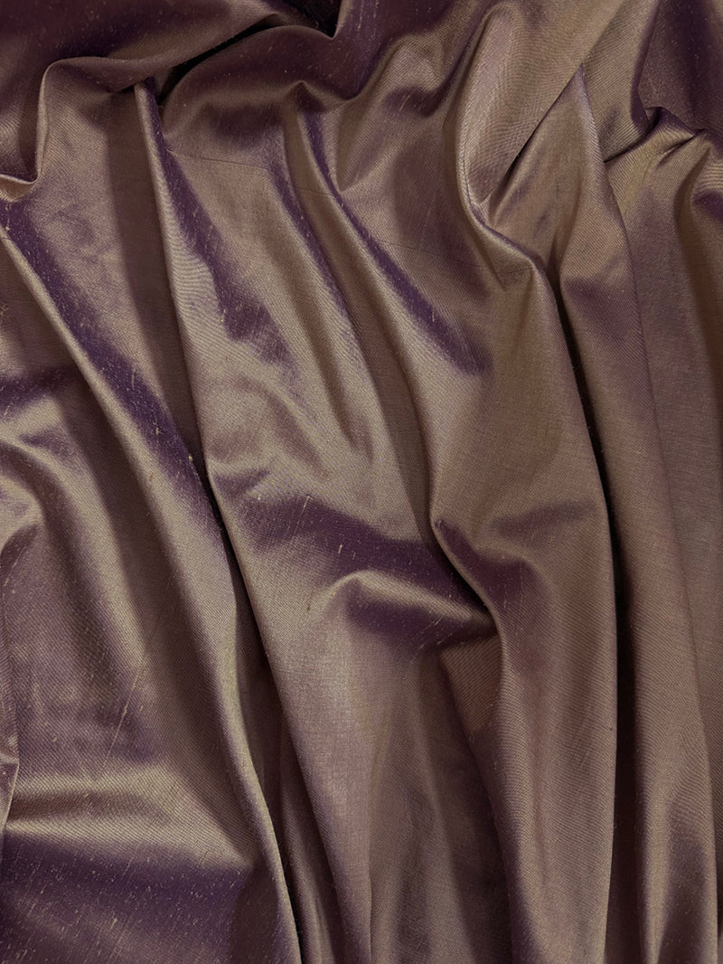 5 YD PC-Iridescent Dark Gold Silk Dupioni Fabric