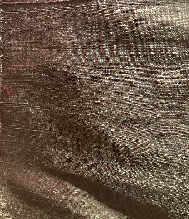 1/2 YD PC-Iridescent Brick Silk Tussah Fabric