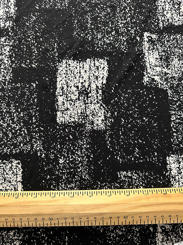 2 YD PC-White Noise ITY Jersey Knit Fabric