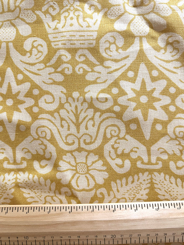 Lisino Gold Linen Drapery Fabric