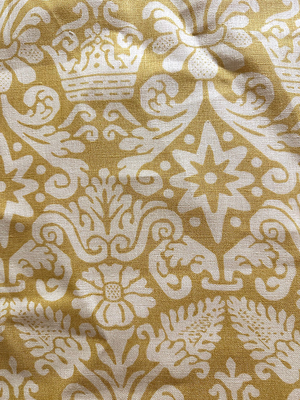 Lisino Gold Linen Drapery Fabric