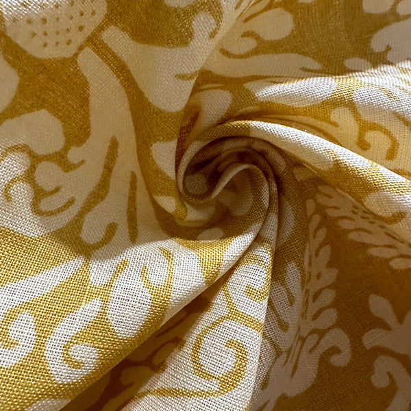 Lisino Gold Linen Drapery Fabric