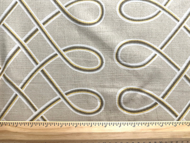 Beige Loop Cotton Linen Drapery Fabric