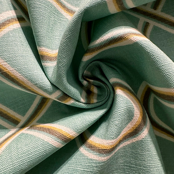 Sea Green Loop Cotton Linen Drapery Fabric