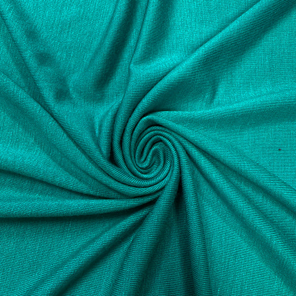 Teal Solid Rayon Spandex Jersey Knit Fabric