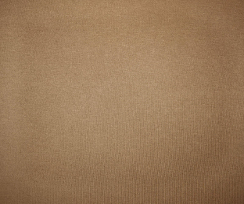 Cream Brown Rayon Poly Stretch Spandex Solid Jersey Knit Fabric