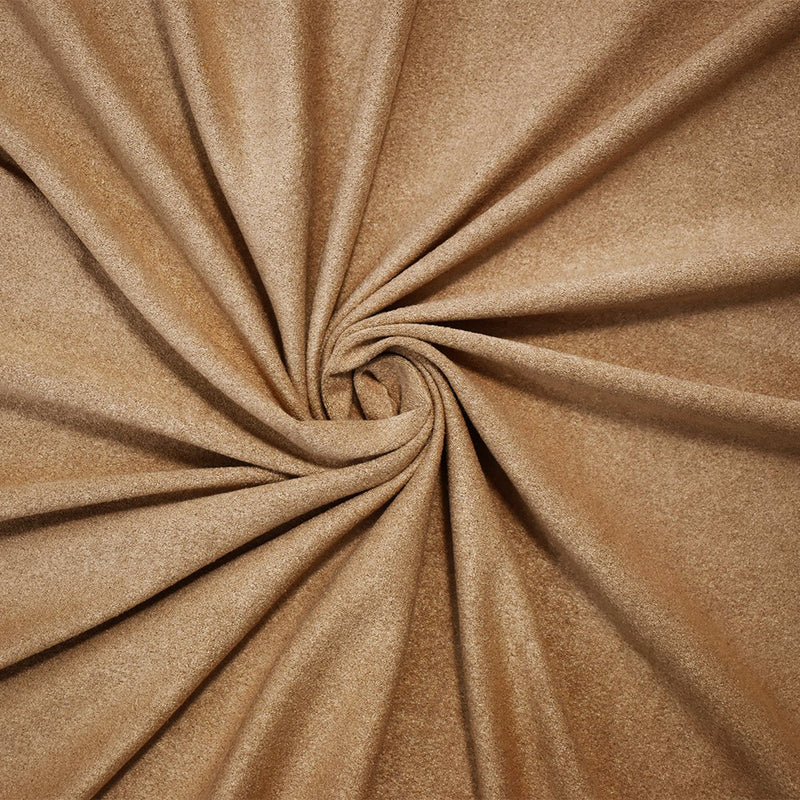Light Natural Brown Stretch Spandex Solid Microsuede Knit Fabric