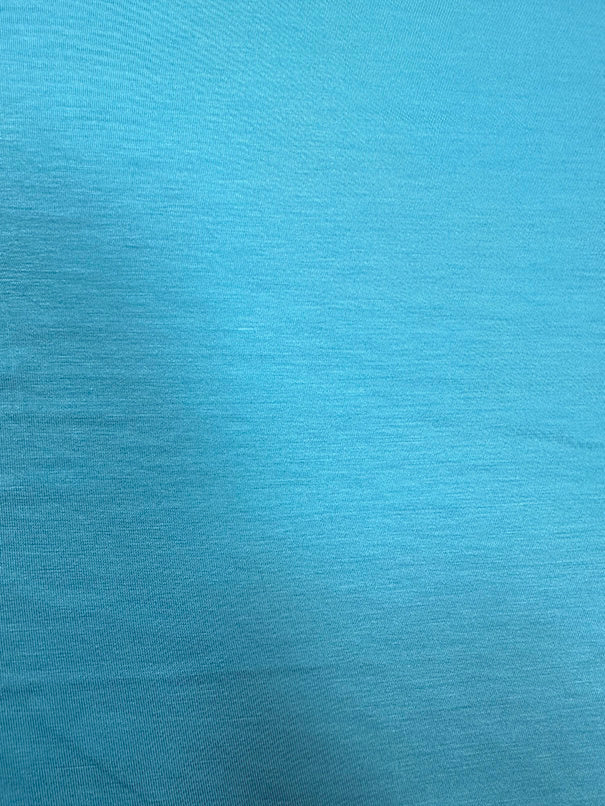 Cyan Solid Rayon Spandex Jersey Knit Fabric