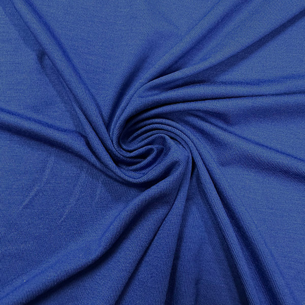 Royal Blue Solid Rayon Spandex Jersey Knit Fabric
