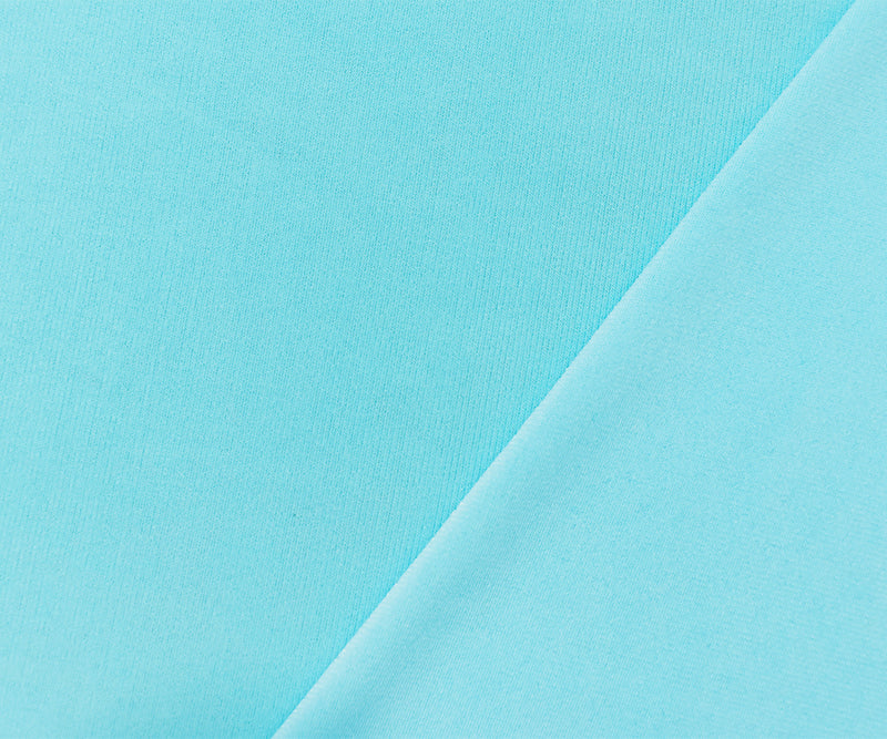 Aqua Blue Poly Stretch Spandex Solid ITY Knit Fabric