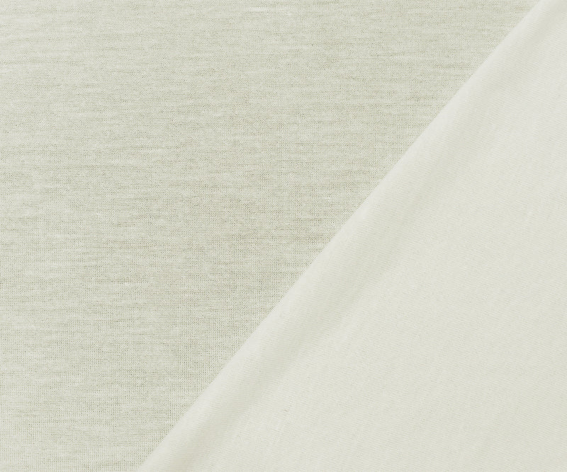 Off-White Polyester Stretch Spandex Semi-Sheer Slub Jersey Knit Fabric