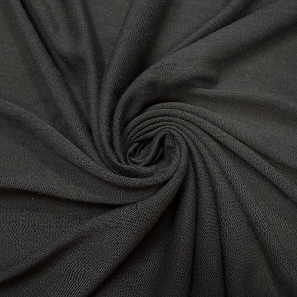 Metal Gray Solid Rayon Spandex Jersey Knit Fabric