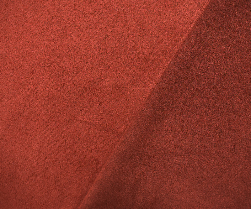 Deep Orange Stretch Spandex Solid Microsuede Knit Fabric