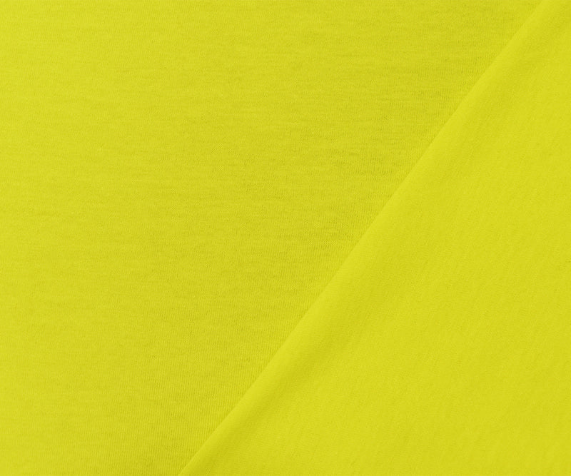 Bright Yellow Cotton Stretch Spandex Solid Jersey Knit Fabric