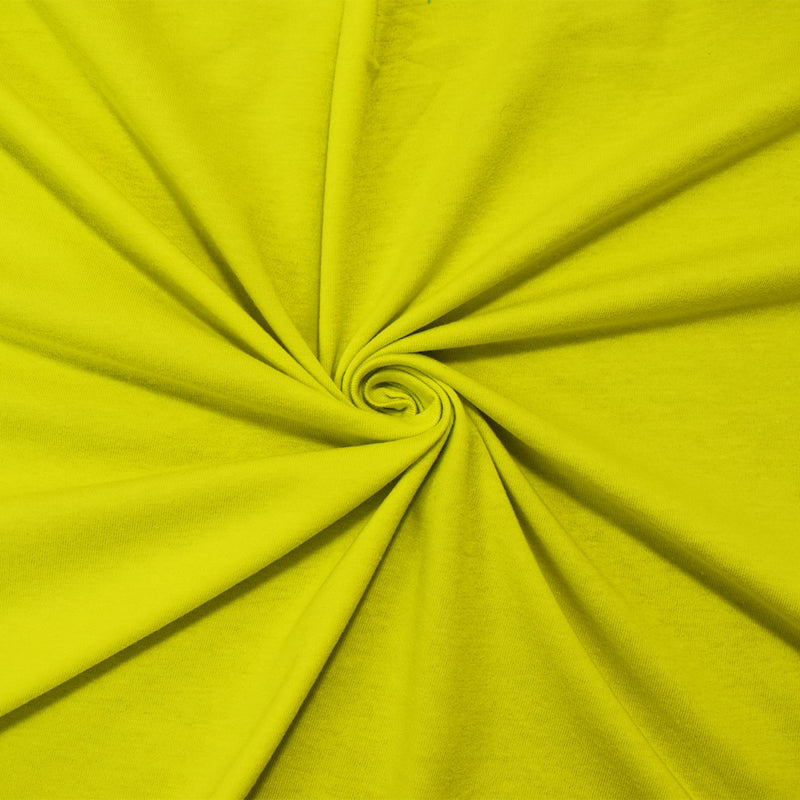 Bright Yellow Cotton Stretch Spandex Solid Jersey Knit Fabric