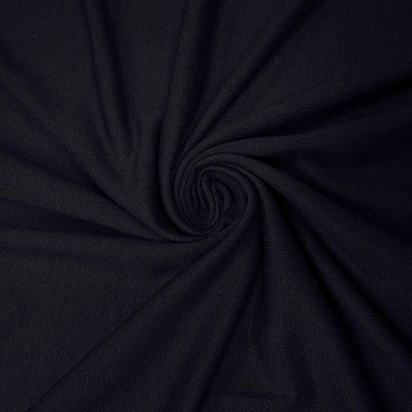 Dark Blue Solid Rayon Spandex Jersey Knit Fabric