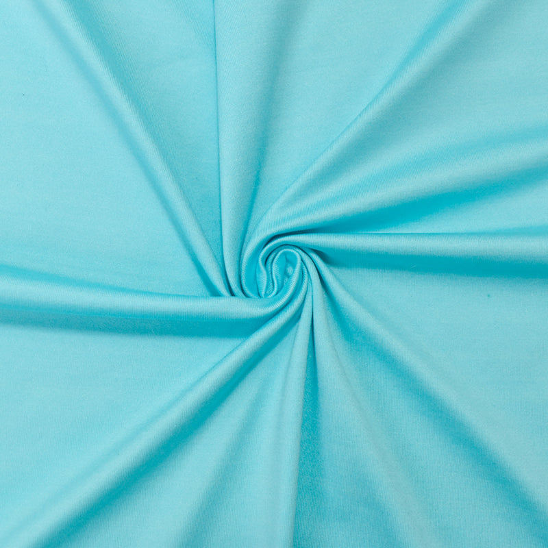 Blue Poly Stretch Spandex Solid Jersey Knit Fabric
